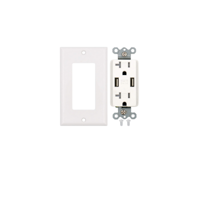 Dual USB ports TR Receptacle